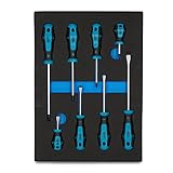 Capri Tools 25000-SS8KMT Kontour Screwdriver Set, 8-Piece with The Mechanics Tray