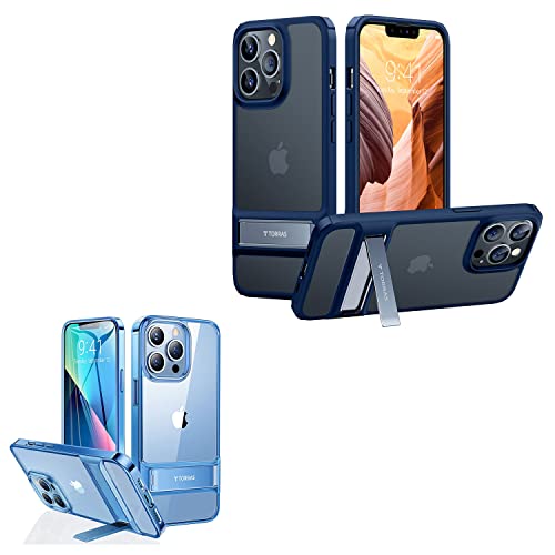 TORRAS MoonClimber Compatible for iPhone 13 Pro case Blue MarsClimber Compatible for iPhone 13 Pro Case Matte Translucent Blue