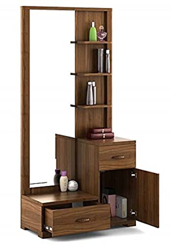 Image of MAMTA DECORATION Engineered Wood Dressing Table with Storage for Bedroom Living Room Wooden Vanity Tables (Brown)