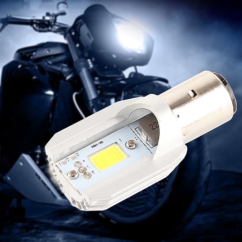 Ba20d Motocicleta Led, Blub High Low Beam Light COB Faro Brillante para Bombilla de Faro Ba20d Led Scooter Head Lamp
