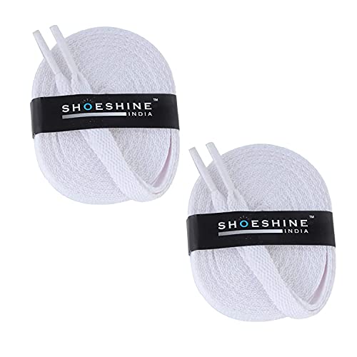Image of SHOESHINE Sports & Sneakers Shoe Laces - 2 Pairs Set Flat Shoelace for Men & Women