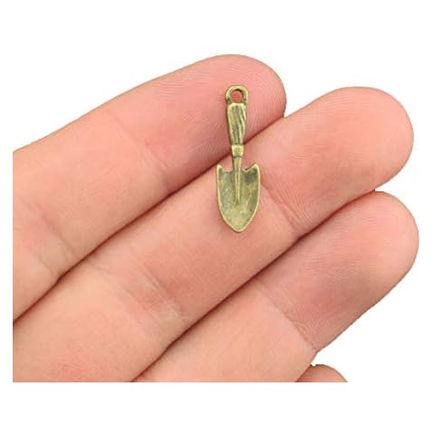 Bohemian Findings 6 Gardening Spade Antique Bronze Tone Charms - BC103 Cover