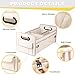 JiatuA Car Trunk Organizer, Car Organizers and Storage Collapsible Multi Compartment Container Box, Adjustable Car Accessories for SUV Sedan Truck, Standard Size, Beige