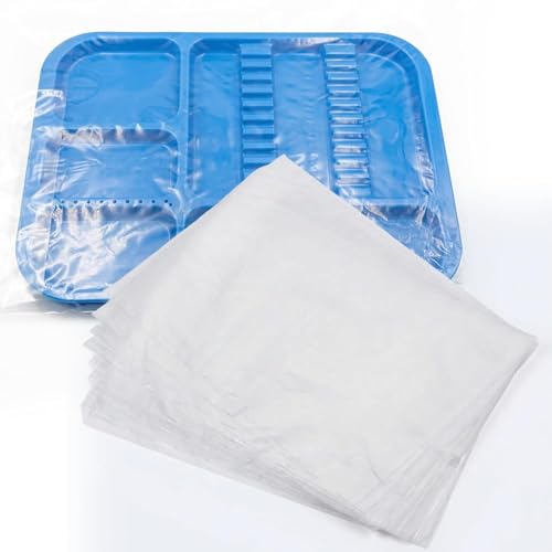 Dental Tray Covers 500 Count Clear Disposable Plastic Tray Sleeves 10.5 x 14 in Barrier Covers for Dental Instrument Trays