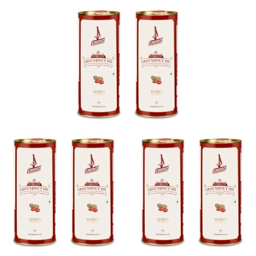 Image of Chekko Cold Pressed Groundnut Oil 2 Litre | Wood Pressed Peanut Oil | 100% Pure, Unrefined & Filtered | Kachi Ghani groundnut oil | Natural Cooking Oil for Frying & Daily Use (1 Litre*Pack of 6)