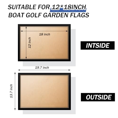 Cadre drapeau de golf 30x45 cm Marsui support mural 50x35 - 3