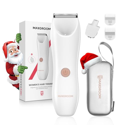 MAXGROOM Afeitadora Mujer, 2 en 1 Rasuradora Mujer Zona Intima, Electrica Recargable Rasuradora Mujer, Indoloro Maquina Depilar Mujer, IPX7 Impermeable, Uso en Seco y en Mojado