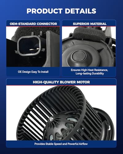 Image of KAX AC Blower Motor with Fan Cage for Jeep Liberty 2002-2007, Jeep Wrangler 2002-2006 - HVAC Heater Blower Motor Replaces# 700154,75807