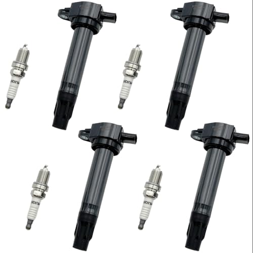 4pcs Ignition Coil and Spark Plugs Replacement for Jeep