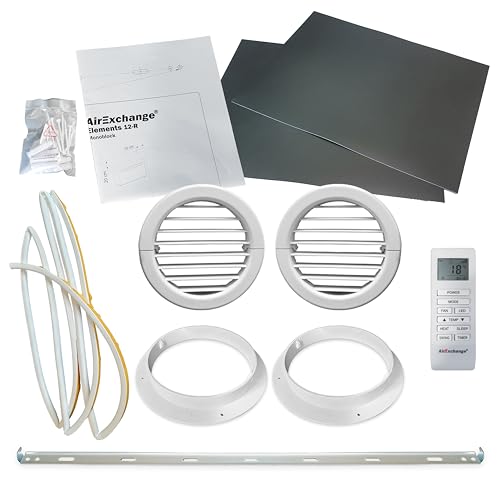 AirExchange- Wand- Monoblock- Klimaanlage- Wärmepumpe- INVERTER, 4- in- 1 Klimaanlage ohne Außengerät, Heizen, Kühlen, Entfeuchten, Reinigen, 12.000 BTU, bis 80 m², R290, WEIß-11
