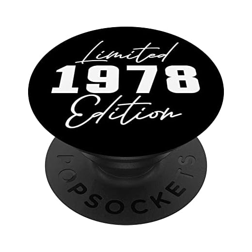 Edición limitada de 1978, 45 años, hombres y mujeres, 45 cumpleaños PopSockets PopGrip Intercambiable