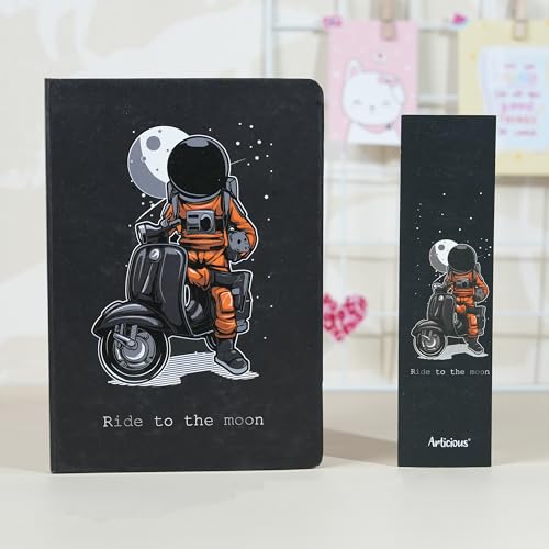Image of Articious Notebook Set, Premium Hardcover Journal, Bookmark and Matching Box |192 Ruled Pages, 80 GSM | A5 Ruled Writing Notebook for Girls, School & Office | Space