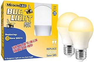 Miracle LED Yellow Bug Light MAX - Replaces 100W - A19 Outdoor Bulb