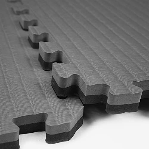 Baldosas de espuma Tatami de 7/8 pulgadas de grosor de IncStores | Baldosas de espuma texturizadas entrelazadas para protección de pisos en artes marciales, gimnasio en casa y más miniatura 5