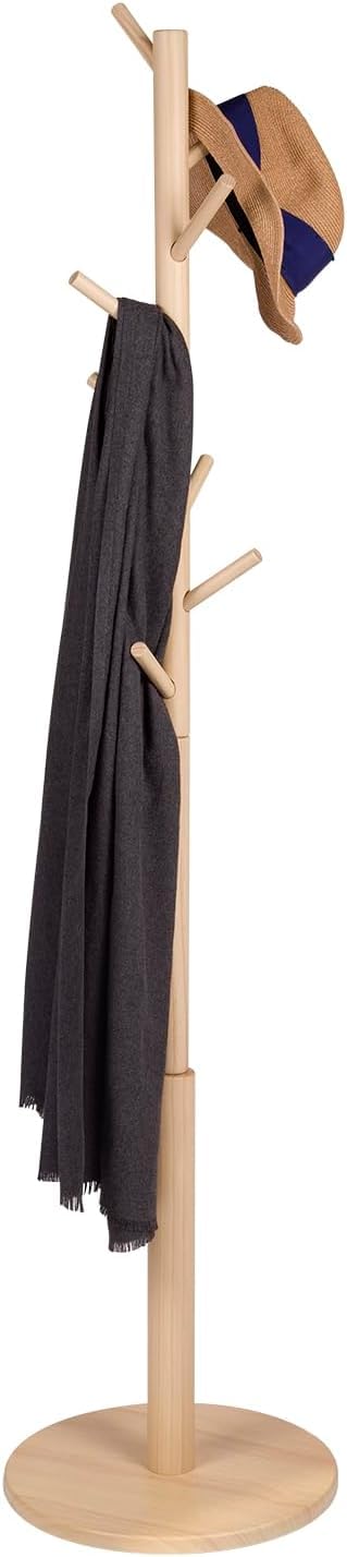 New Mark Impex Hanger Round Bottom Hanger Rack Clothes Storage 8 Hooks Height 68.1 inches (173.5 cm) for Hanging Coats, Bags, Hats, Etc., Entryway GOLD-picture-32