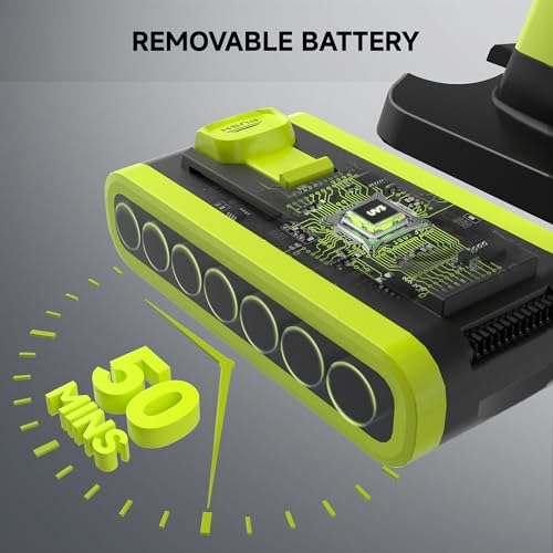 Cordless Vacuum Cleaner, 45KPA 55 Mins Vacuum Cleaners for Home, Rechargeable Stick Vacuum with Tangle-Resistant Design, Self-Standing, Wall Mount Charging Handheld Vacuum for Pet Hair, Carpet