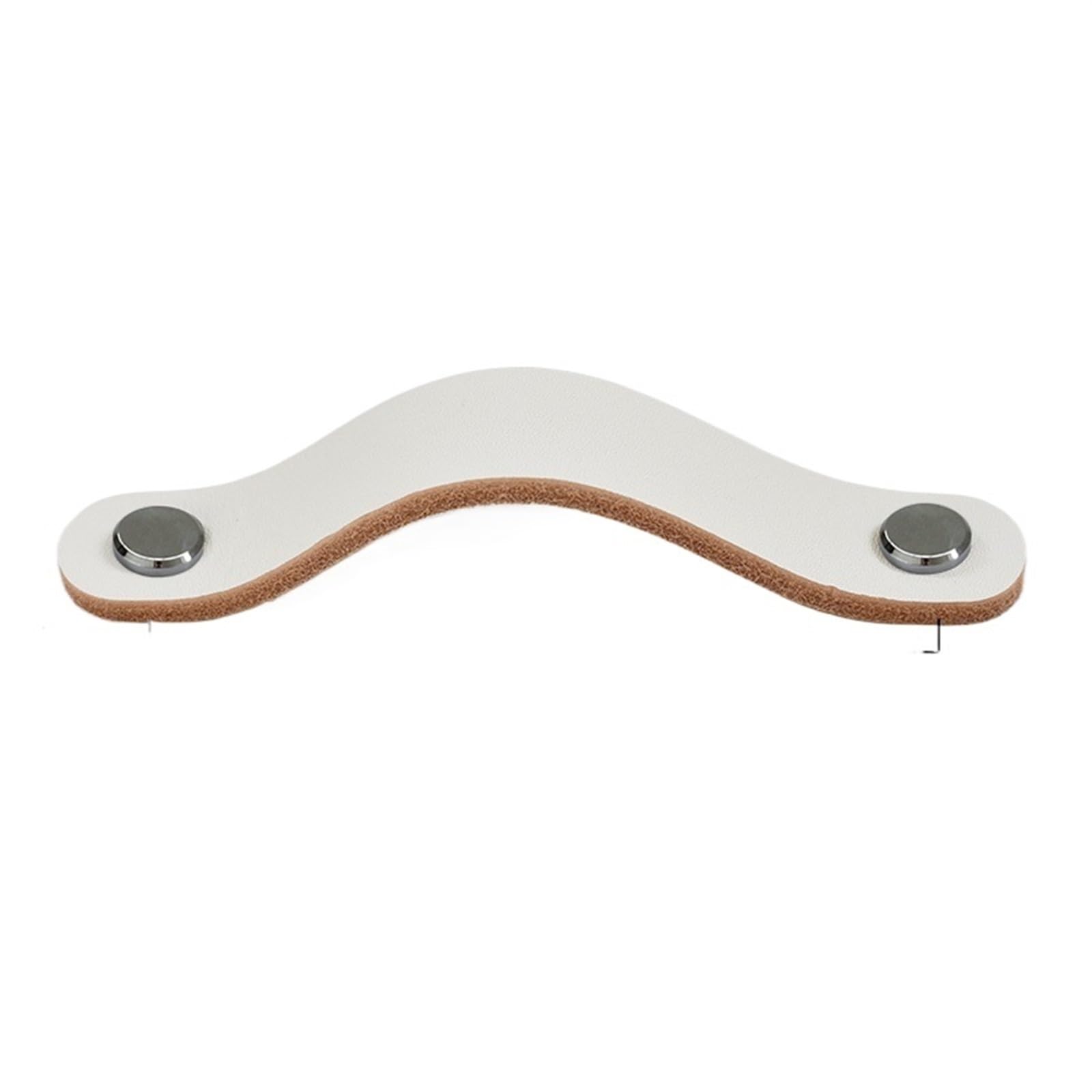 CQAHDSEVF Leather Drawer Pulls, Leather Drawer Cabinet Wardrobe Pulls Multicolor(Chrome 96mm)