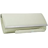 Matt Leder Optik Vain Secrets© Abendtasche Clutch mit Schulterriemen Matt (29 cm Lang - 14 cm Hoch - 6 cm Breit, Champania)