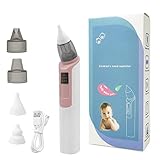 Carga USB: Ventosa de nariz de bebé recargable con batería integrada de 500 mAh, puede usar 1 hora y media una vez carga, alrededor de 2 a 3 horas de tiempo de carga. Equipado con un cable USB, se puede recargar de varias maneras por banco de energía, USB de coche y cargador de teléfono móvil.