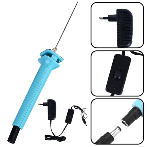 Elektrischer Schaumstoffschneider Schneidstift 10cm 100-240V 30W Elektrischer Schneidstift Geeignet für Schnittkanten, Wärmeschneiden Gravierstift EU-Stecker Gravierwerkzeug Kunst DIY