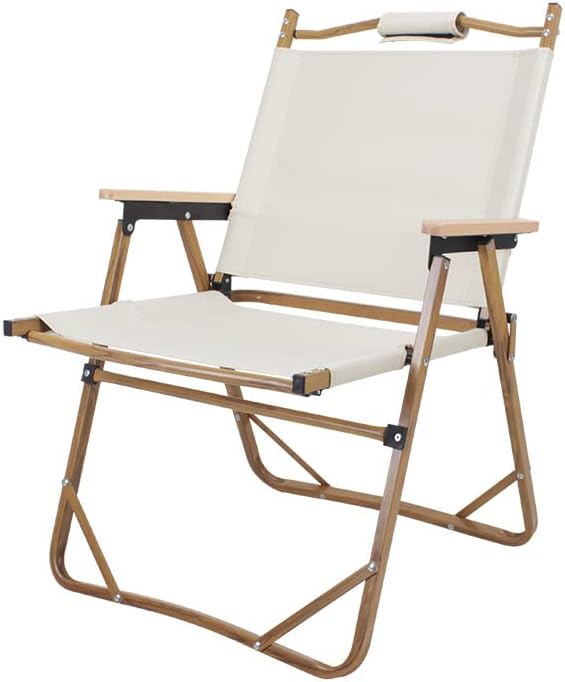 Wood Grain Low Chair Folding Chair Outdoor Aluminum Alloy Camping Chair Fishing Chair