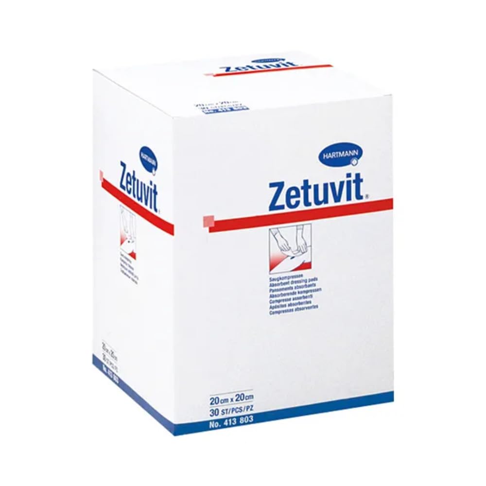 Zetuvit 4138034 - Fasce non sterili, 20 x 20 cm, confezione da 30