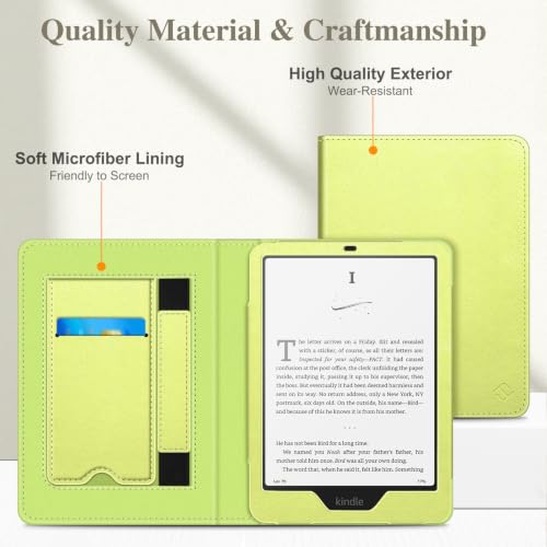 Image of Fintie Case for 7 inch /6.8 inch Kindle Paperwhite(12th /11th Generation-2024 /2021) and Kindle Colorsoft Signature Edition -Slim Foldable Stand Cover Auto Wake /Sleep for Paperwhite 2024, Citrus