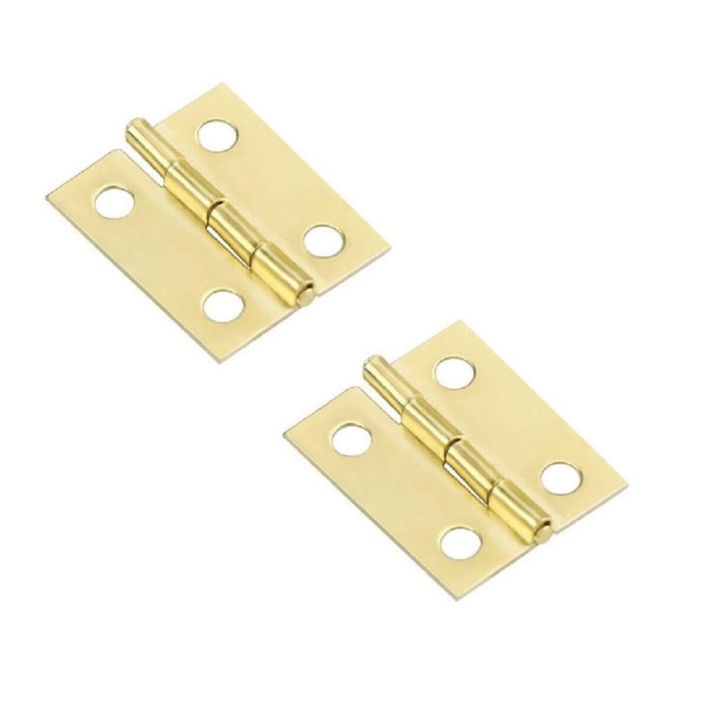 Merriway Brass Bh03818 (2 Pcs) Eb Steel Butt Hinge, Plated, 38 Mm (1.1/2 Inch) - Pack Of 2 Pieces