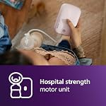 Philips Avent Double Electric Breast Pump - Hospital Strength, Natural Motion Technology, Easy to Clean & Assemble, 2x 125 ml Bottle, Breast Pads, Travel Bag & Insulation Pouch Included, SCF393/81