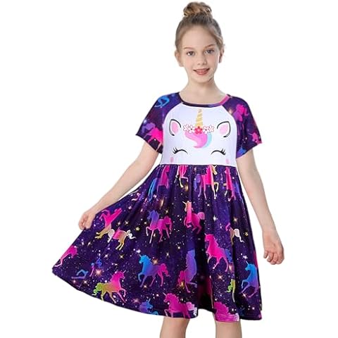 MHJY Unicorn Girls' Nightdress for Kids Cover