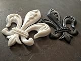 Fleur de Lis resin applique, furniture upcycling, medieval decor, heraldic lily, wall decore, herald