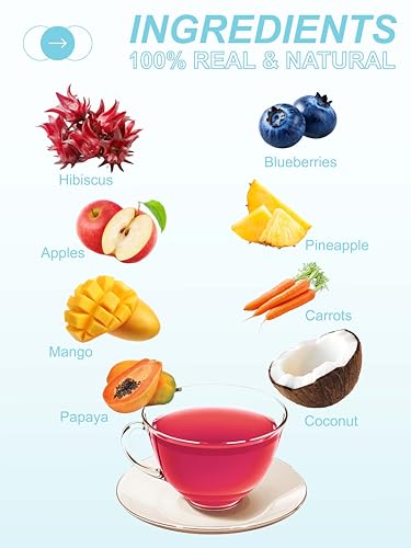 Image of TeeLux Mango Pineapple Fruit Tea, Hibiscus Blend, Sweet & Tart Taste, 3.5oz