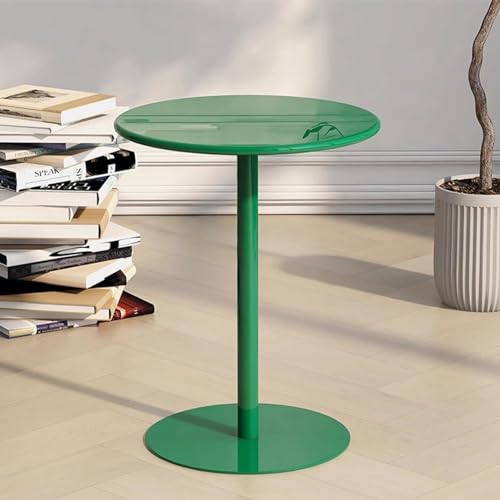 Table de chevet moderne en métal vert au design épuré - 7
