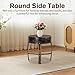 YUMIONB Round Barrel-Style Side Table, Bourbon Coffee Table Whiskey Barrel Table Handcrafted Rustic Whiskey Barrel End Table Barrel Coffee Table for Wine Bar, Living Room, Home