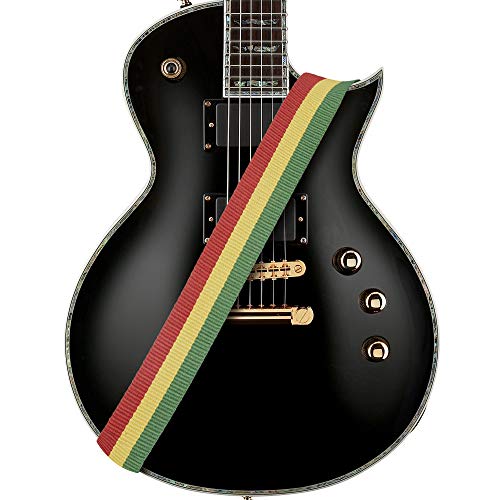 Amumu Reggae Guitar Strap Jamaica Rasta For Acoustic, Electric And Bass Guitars With Strap Blocks & Headstock Strap Tie #TOP6