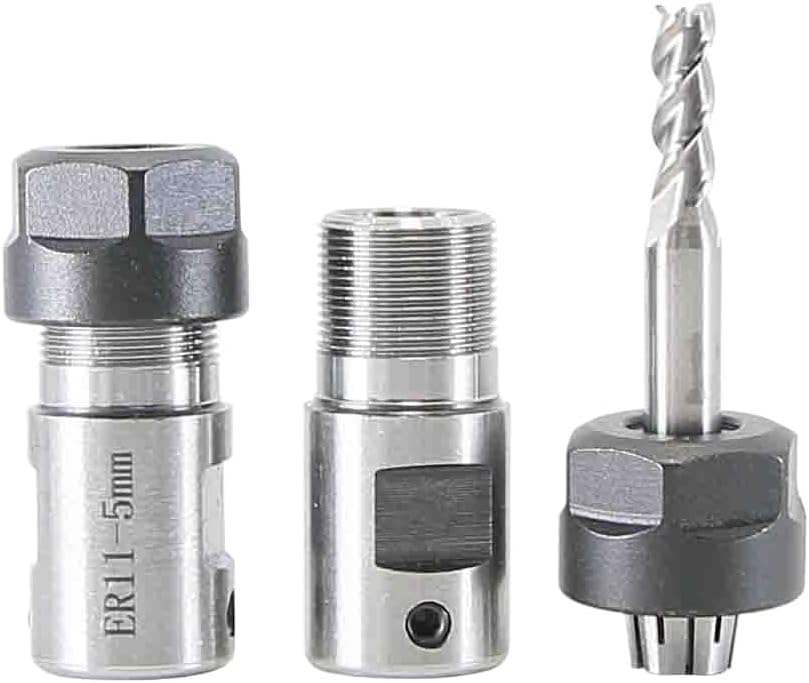 C16 ER11 DIY Motor Shaft Tool Holder ER Post Spindle 3.175mm 4~10mm For ER Tool Holder Collet Chuck Nut Wrench Engraving Machine(0.008,C16-ER11-7mm)