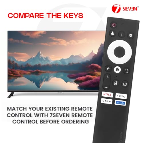 Image of 7SEVEN Compatible with Croma Google TV Remote Control Suitable for CREL043UGC024603 CREL065UGC024602 CREL055UGC333801 55UGC024601 Model 4K LED QLED FHD UHD HD Ready Television Without Voice Command