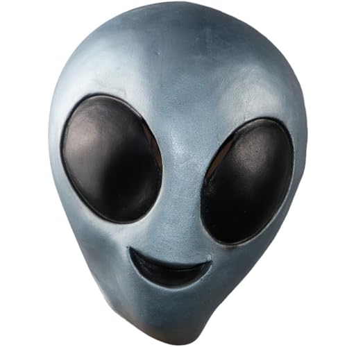 WOFASHPURET Máscara Facial Alienígena De Látex Máscara Facial Alienígena Do Dia Das Bruxas Máscara D