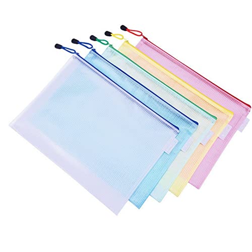 RHRYTCH ファイルフォルダー メッシュ ジッパーポーチ ドキュメントバッグ 防水 ジップ ファイルフォルダー 学校 事務用品 筆箱 収納バッグ