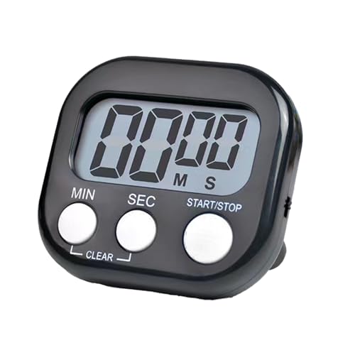 Magnetic Digital Kitchen Timer, Loud Beep Alarm Timer with Stand Large LCD Screen Display, Countdown Digital Clock for Kitchen Cooking Work Study Exercise Sports