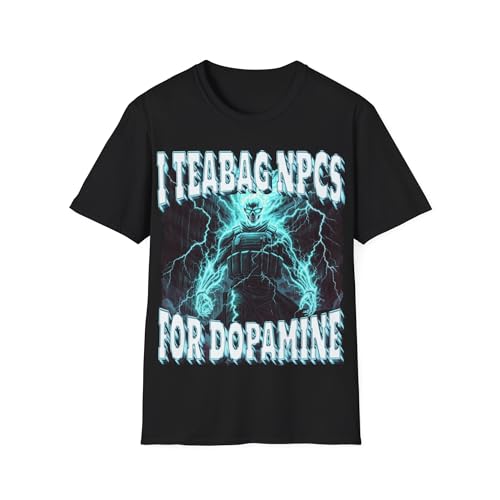 T-shirt T-bag NPC squelette humour gamer pour les passionnés de jeux vidéo rétro