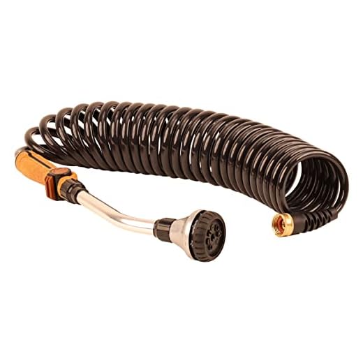 Olmsted Forge Coiled Hose with Watering Wand
