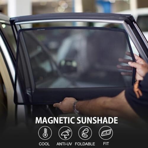 Parasoles Parasol magnético para Coche, protección UV para bebés y Mascotas (2 Unidades para Puertas traseras)