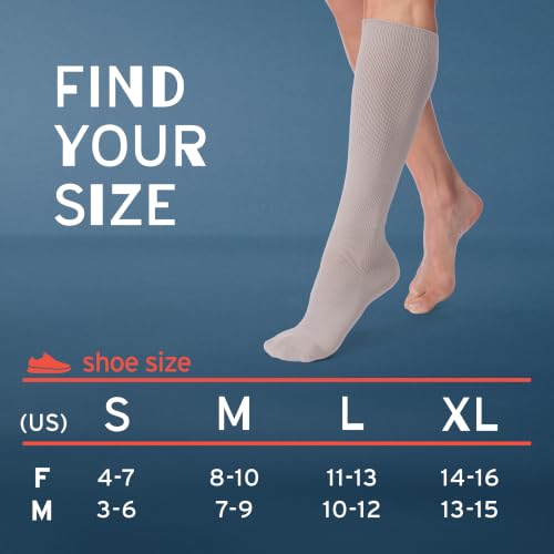 Image of JOBST FarrowHybrid ADI Knee High Compression Liner 20-30 mmHg - Designed to be Worn with JOBST FarrowWrap Garments - Taupe, Standard, Small