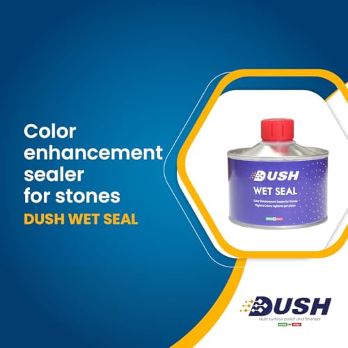 Image of DUSH Wet Look Stone Colour Enhancer Sealer for Marble, Granite & Natural Stone, Crystal, 1 Litre (250 ml)