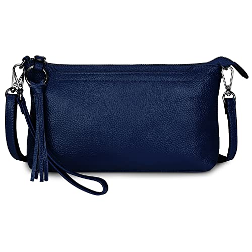 Image of Uromee Genuine Leather Wristlet Wallet Clutch Purses with Detachable Chain
