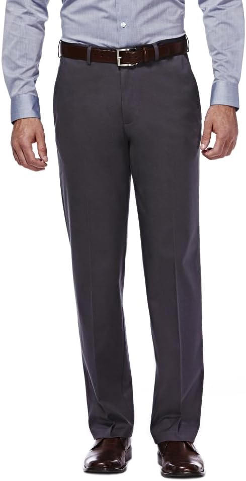 Men's Premium No Iron Khaki Classic Fit Flat Front Casual Pant (Regular and Big & Tall Sizes)