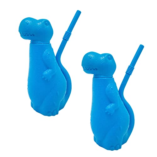 Brite Concepts Dinosaur Shaped Sippy Cup, Plastic, 6-Ounce, Colors Vary, 2-Pack #TOP6