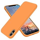 OTOFLY for iPhone X Case, Ultrathin Slim Fit Premium Soft Silicone Rubber Full-Body Protective Bumper Phone Case Compatible with Apple iPhone X/Xs 5.8 inch (Orange)