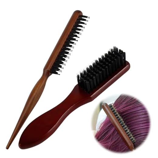 Svitzoot Cepillo para el Pelo cerdas de jabalí para Mujeres Hombres Cepillo de Pelo de cerdas de Jabal Cepillo de Pelo para Barba Cepillo de cerdas 2 Piezas